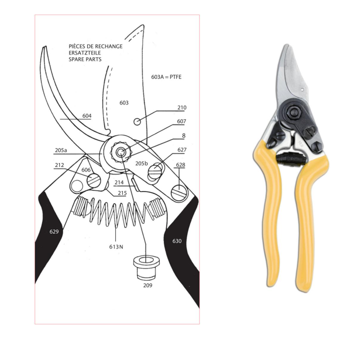 Leyat NL6 Secateurs Anvil Handle
