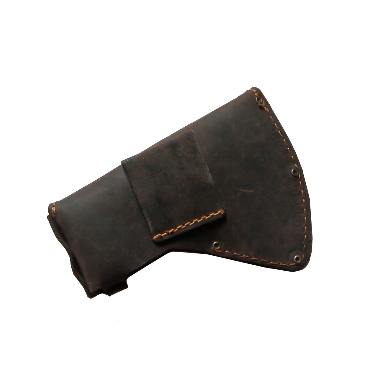 Bison Leather Hatchet Axe Belt Pouch Holster back