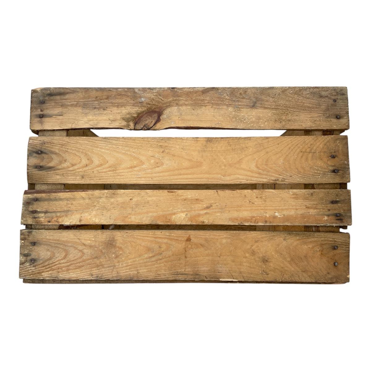 CEuk Authentic Orchard Wooden Crate Natural Finish Side