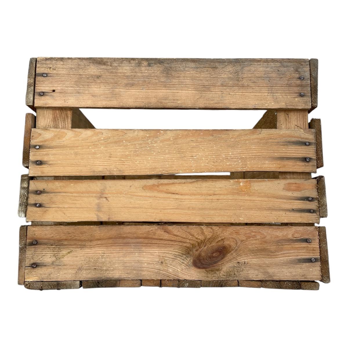 CEuk Authentic Orchard Wooden Crate Natural Finish Side Profile
