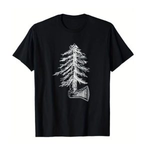 CEuk Vintage Axe Logging T-Shirt Black S-XXL