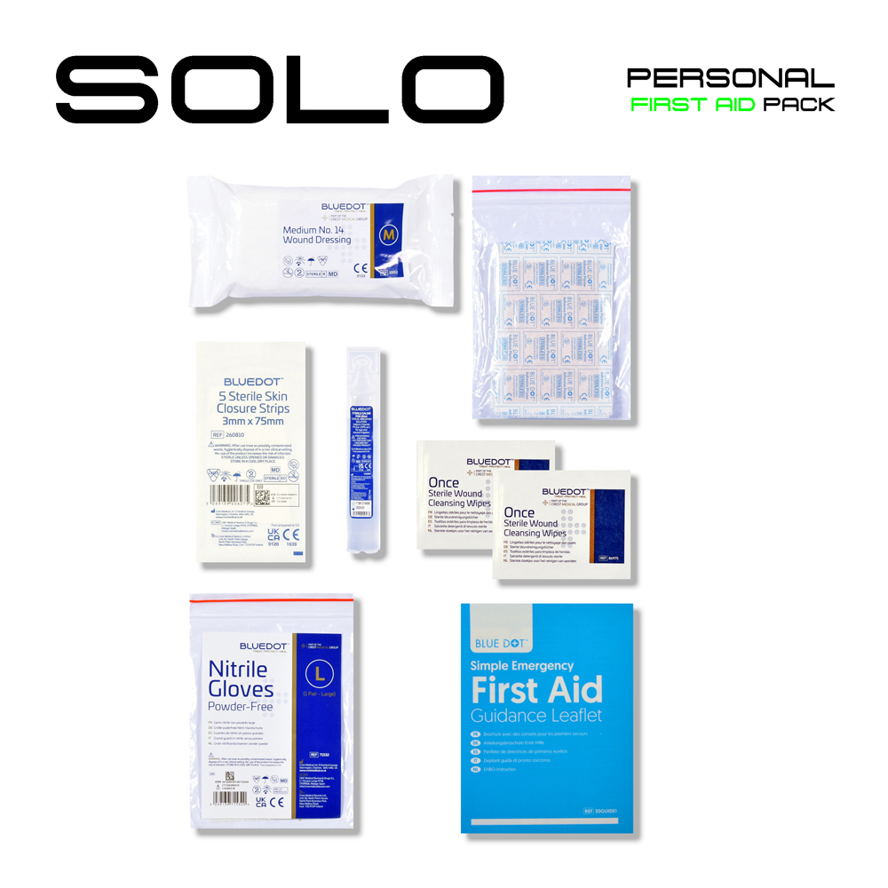 Stein SOLO Personal First Aid Kit Pack Contents