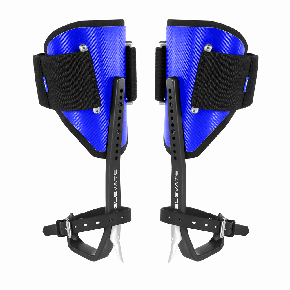 Stein ELEVATE Climbing Spikes Kit - Fitted with 43mm Gaffs & Velcro Pads - Blue