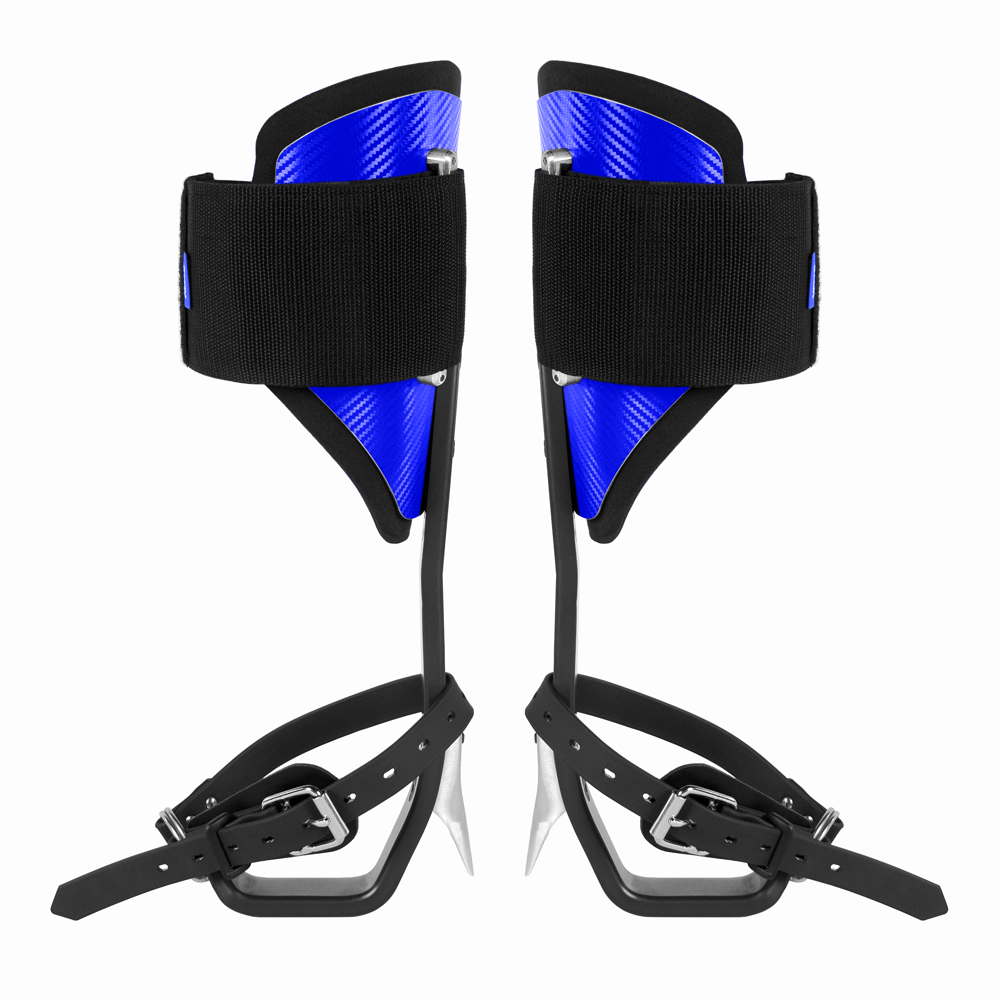 Stein ELEVATE Climbing Spikes Kit - Fitted with 43mm Gaffs & Velcro Pads - Blue a