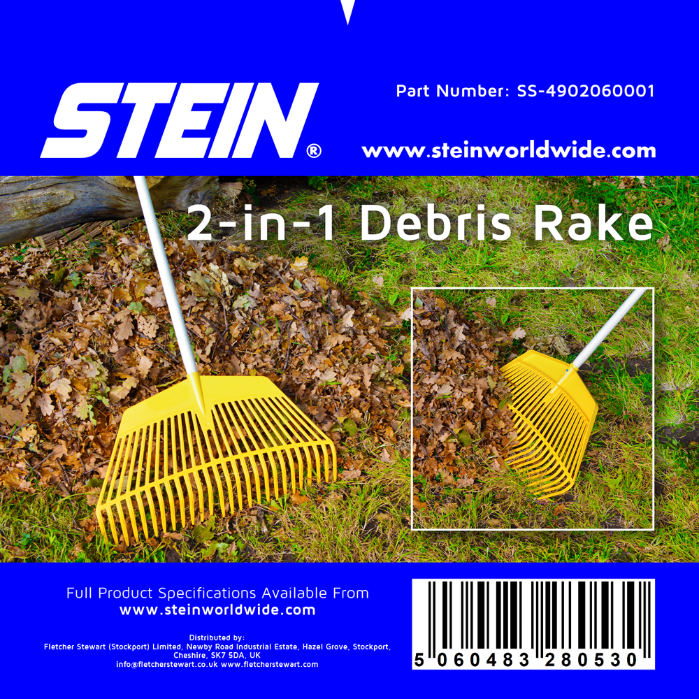 Stein 2 in 1 Leaf & Debris Rake 3