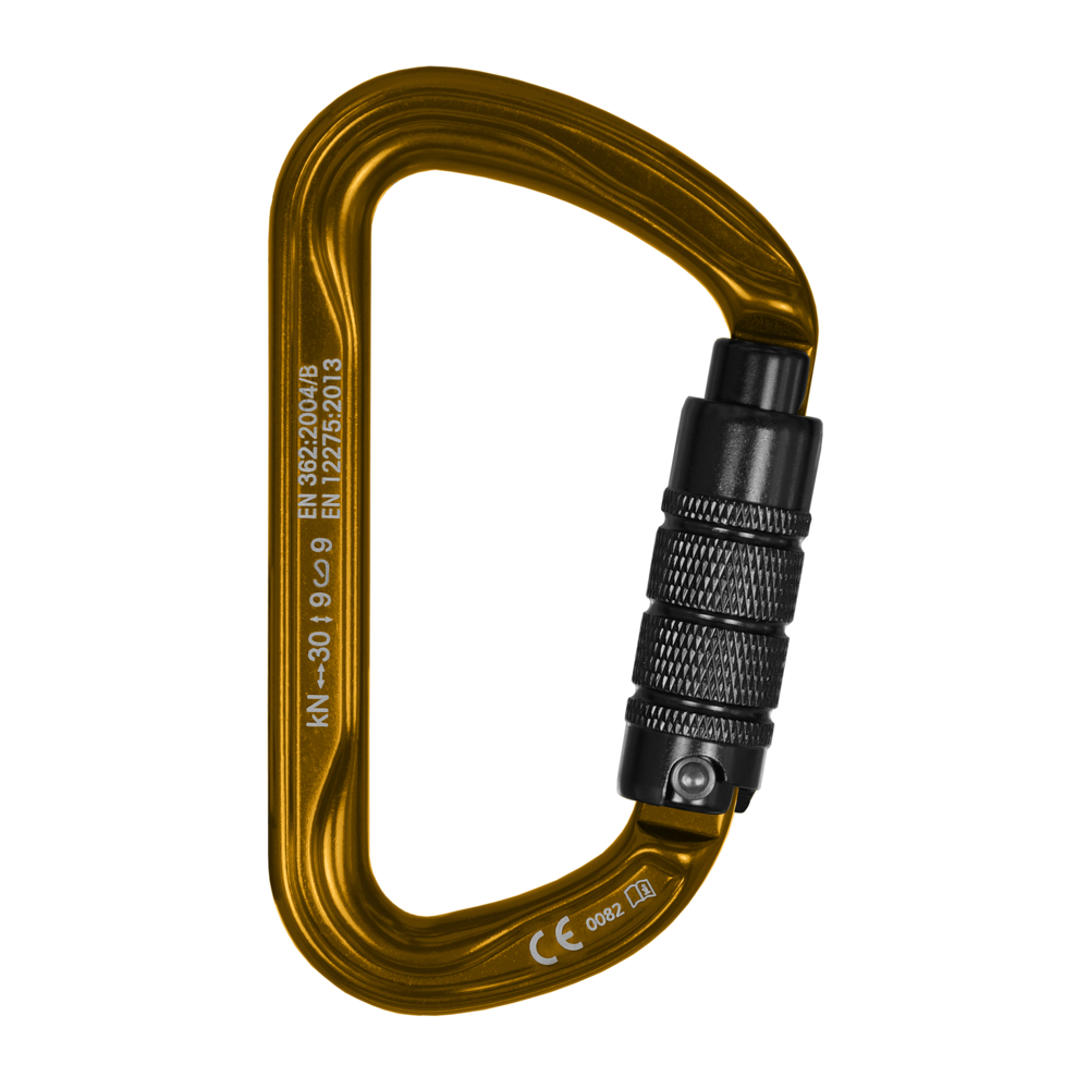 Stein Secura D 3 Way Carabiner - Gold