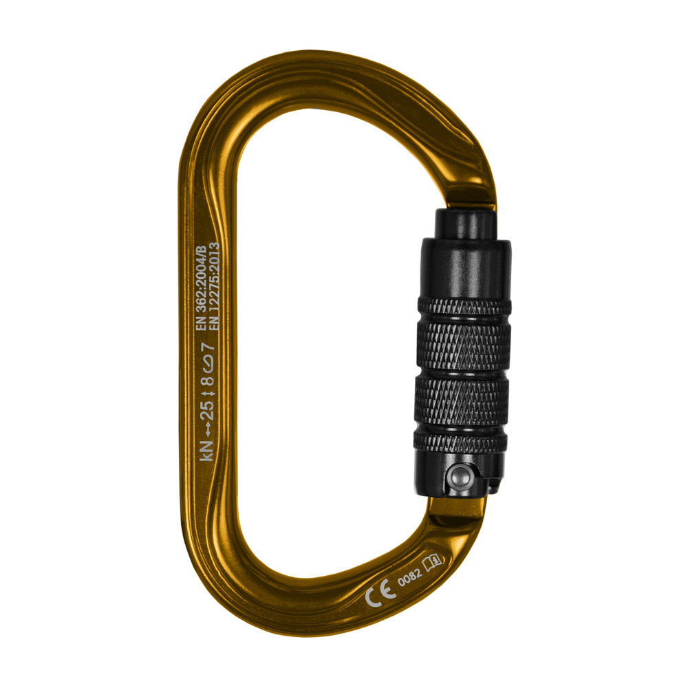 Stein Secura OVAL 3 Way Carabiner - Gold 3