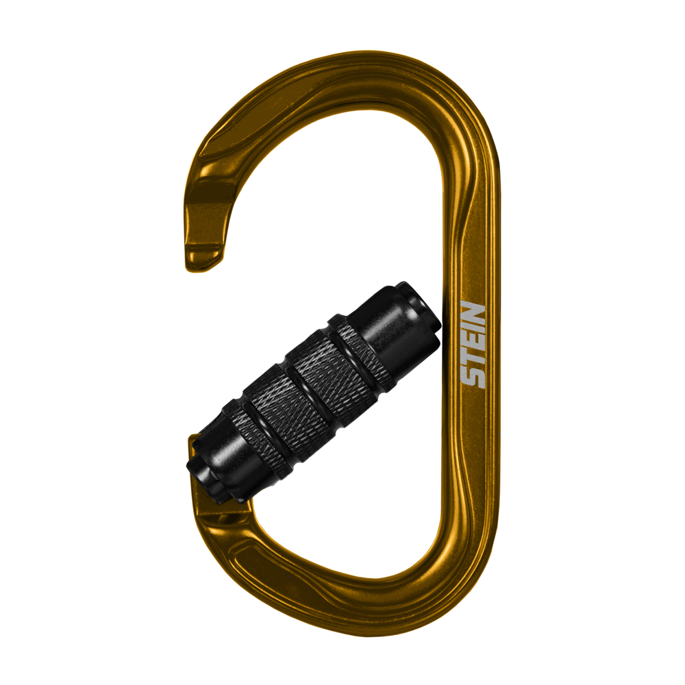 Stein Secura OVAL 3 Way Carabiner - Gold 4